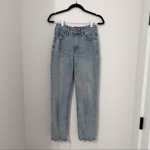 Old Navy High-Waisted Button-Fly Sky-Hi Straight Raw-Hem Jeans for Women